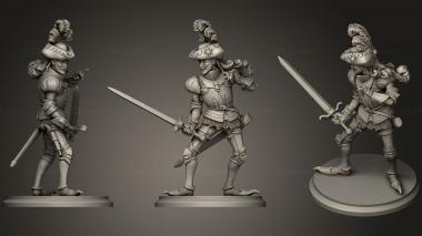 Military figurines Baron Von Fancy Hat 3d model